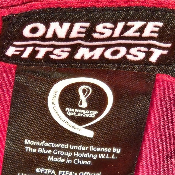 Fifa World Cup Qatar 2022 Snapback Cap Burgundy Turquoise Unisex Collectible Cap - Picture 10 of 16